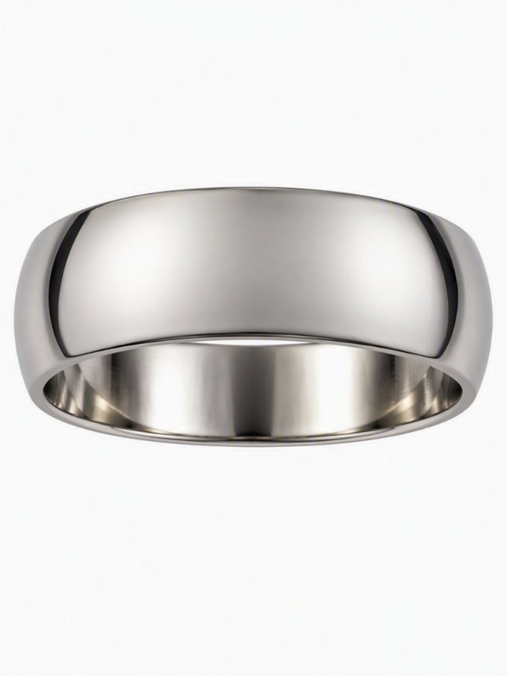 Size 9 New 8mm Silver Stainless Steel Wedding Band